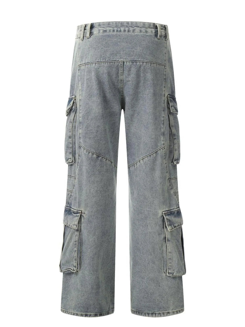 Men's Multi-Pocket Cargo Wide Leg Jeans