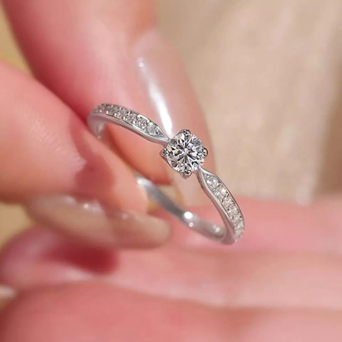 1 Carat 925 Sterling Silver Moissanite Ring