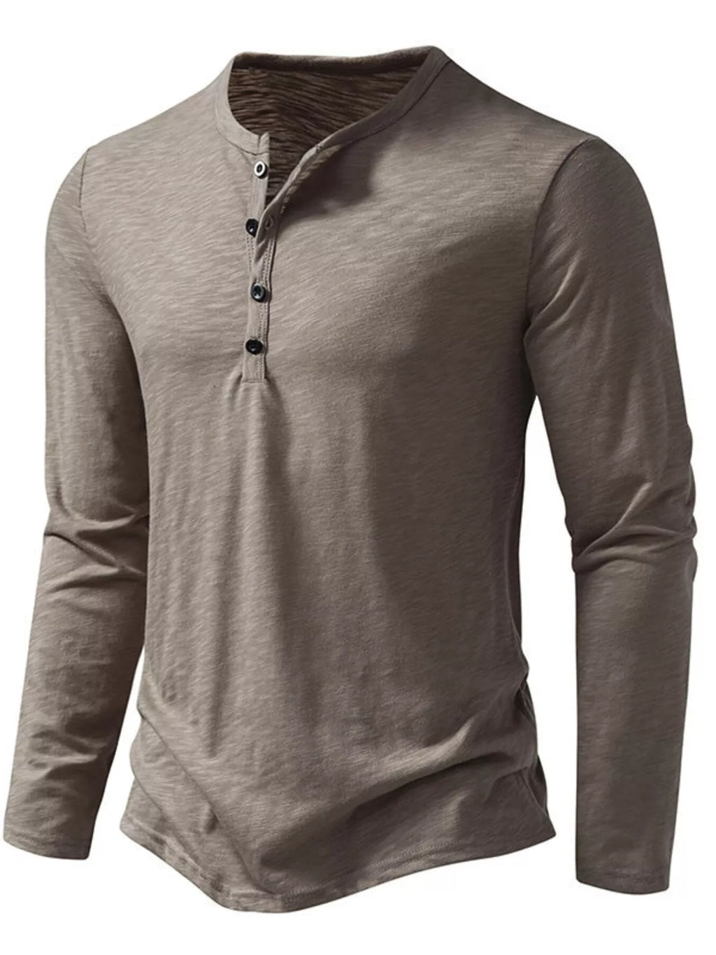 Men's Long Sleeve Henley T-Shirt