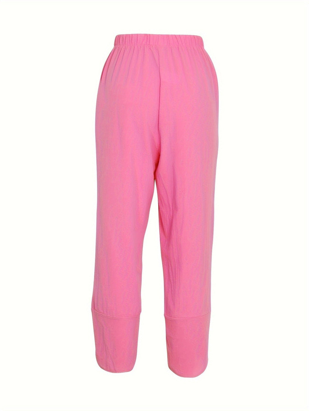 Elastic Waist Pants with Pockets