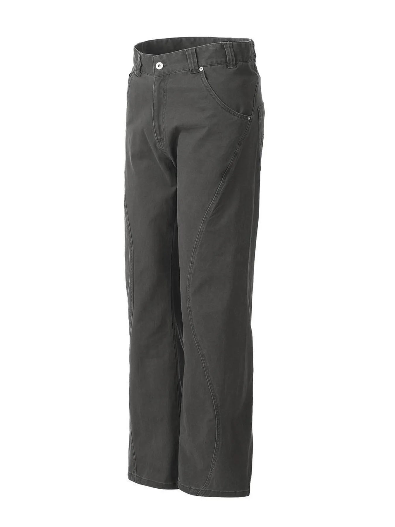 Men's Washed High Waist Flare Pants