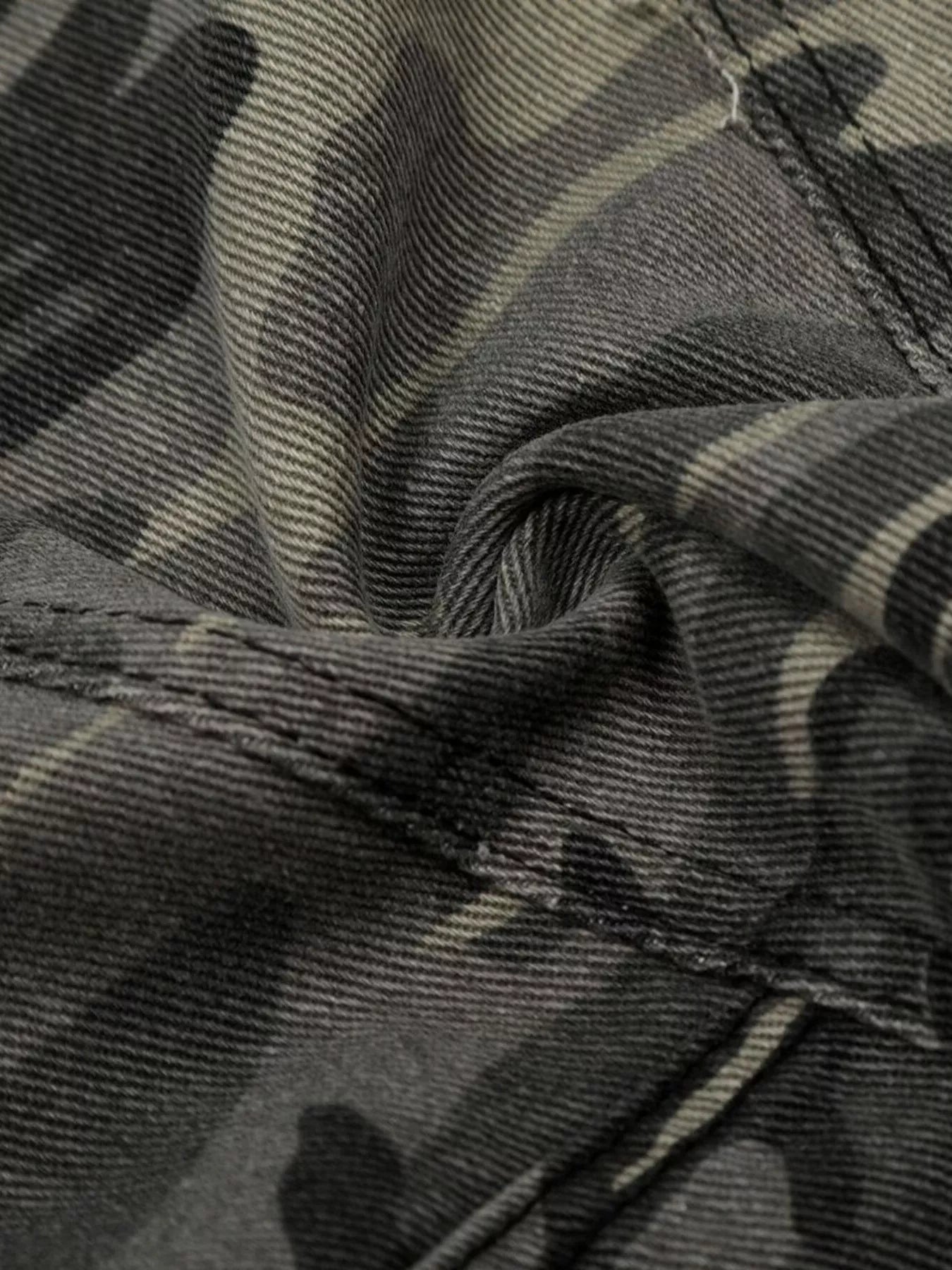 Men's Camouflage Cargo Denim Capris
