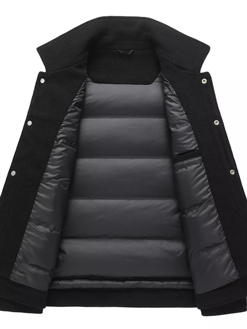 Men's Plus Size Snap Down Long Sleeve Jacket