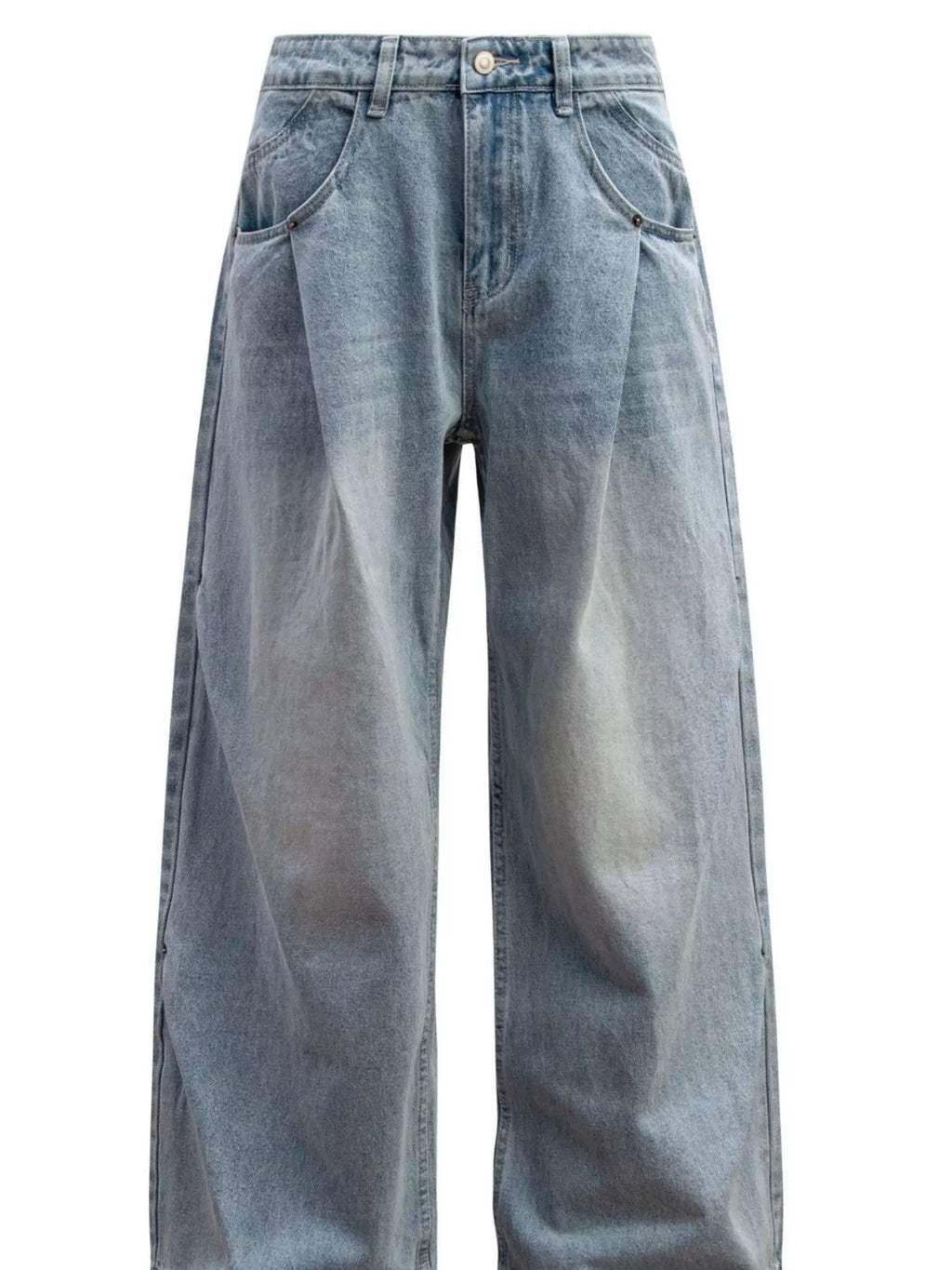 Men's Washed Wide Leg Jeans