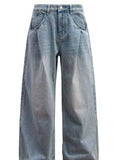 Men's Washed Wide Leg Jeans