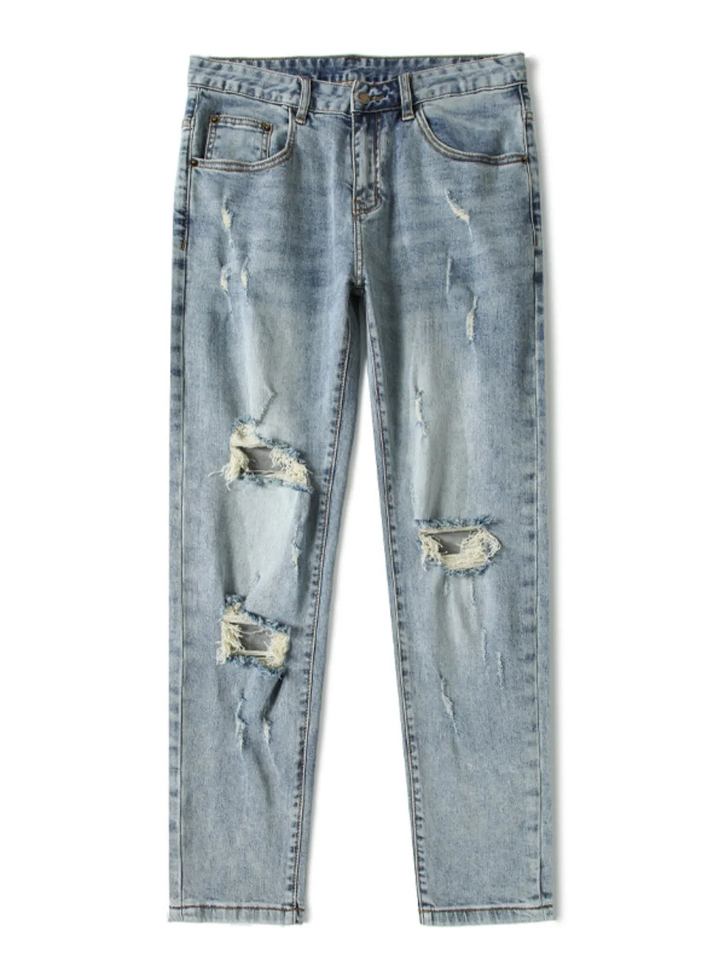 Men's Plus Size Distressed Slim Fit Jeans