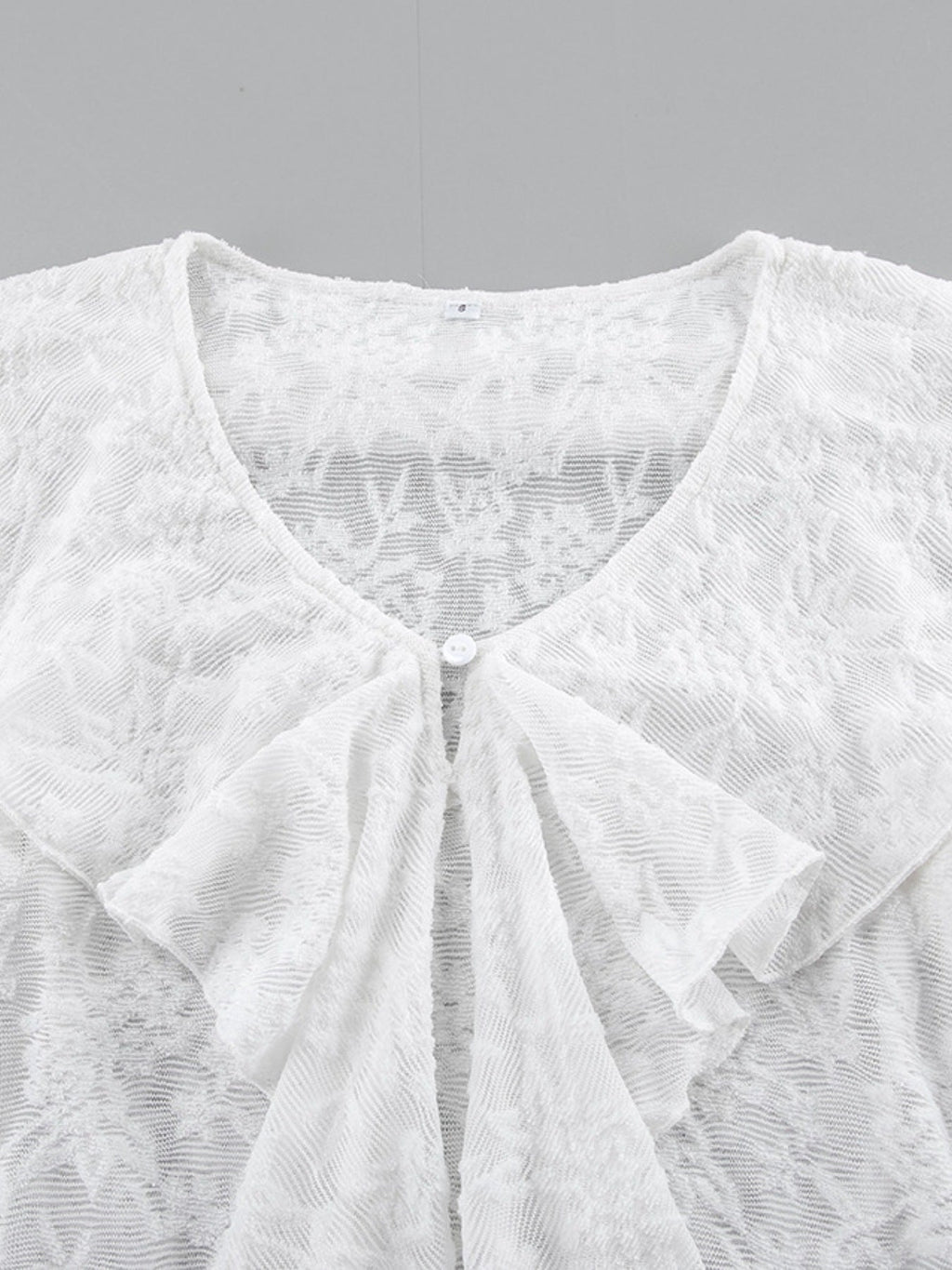 Ruffle Lace Long Sleeve Blouse