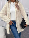 Faux Fur Teddy Coat with Button Front