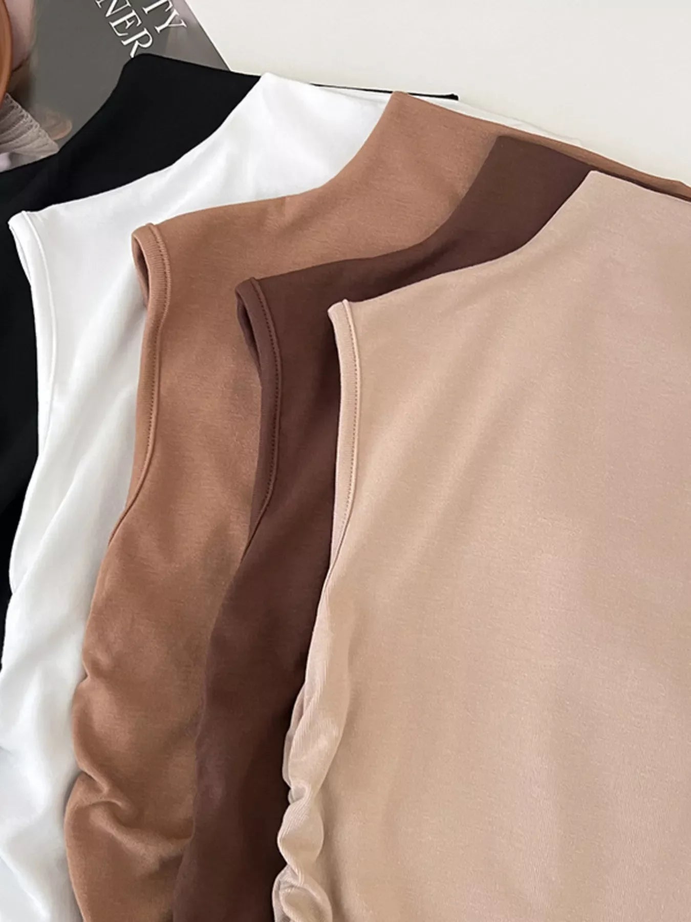 Ruched Mock Neck Tank