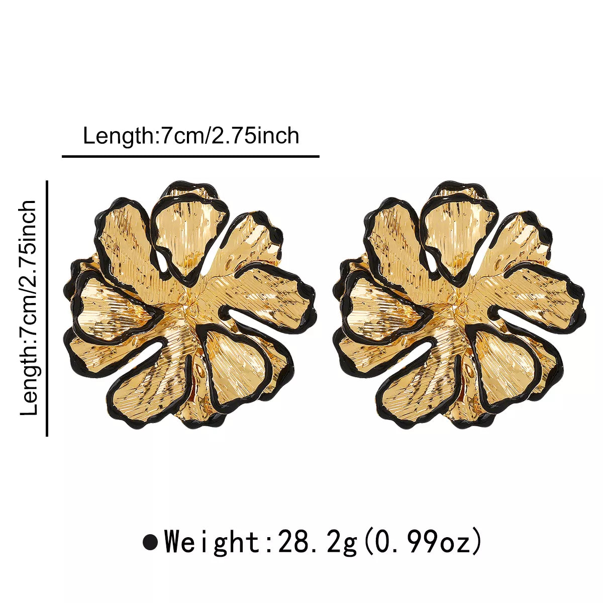 18K Gold-Plated Flower Stud Earrings
