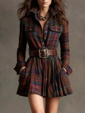 Button Front Long Sleeve Shirt Dress