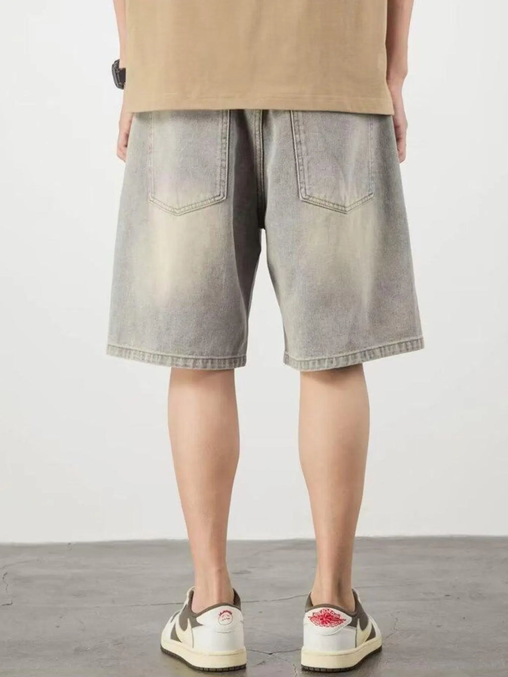 Men's Full Size Distressed Denim Shorts Plus Size