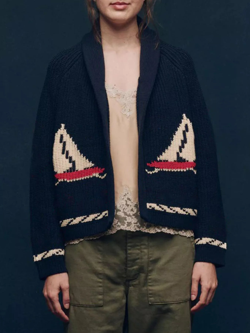 Open Front Long Sleeve Cardigan