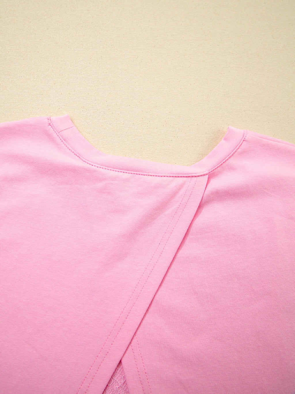Floral Lace Patchwork Half Sleeve Oversize Tee