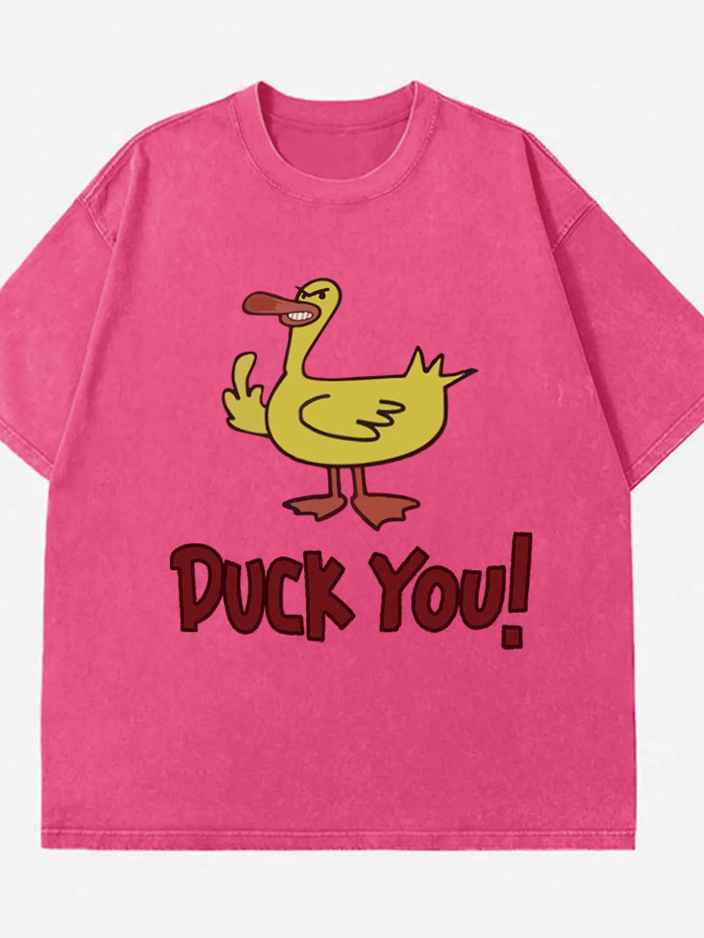 Duck Graphic Oversized Round Neck T-Shirt