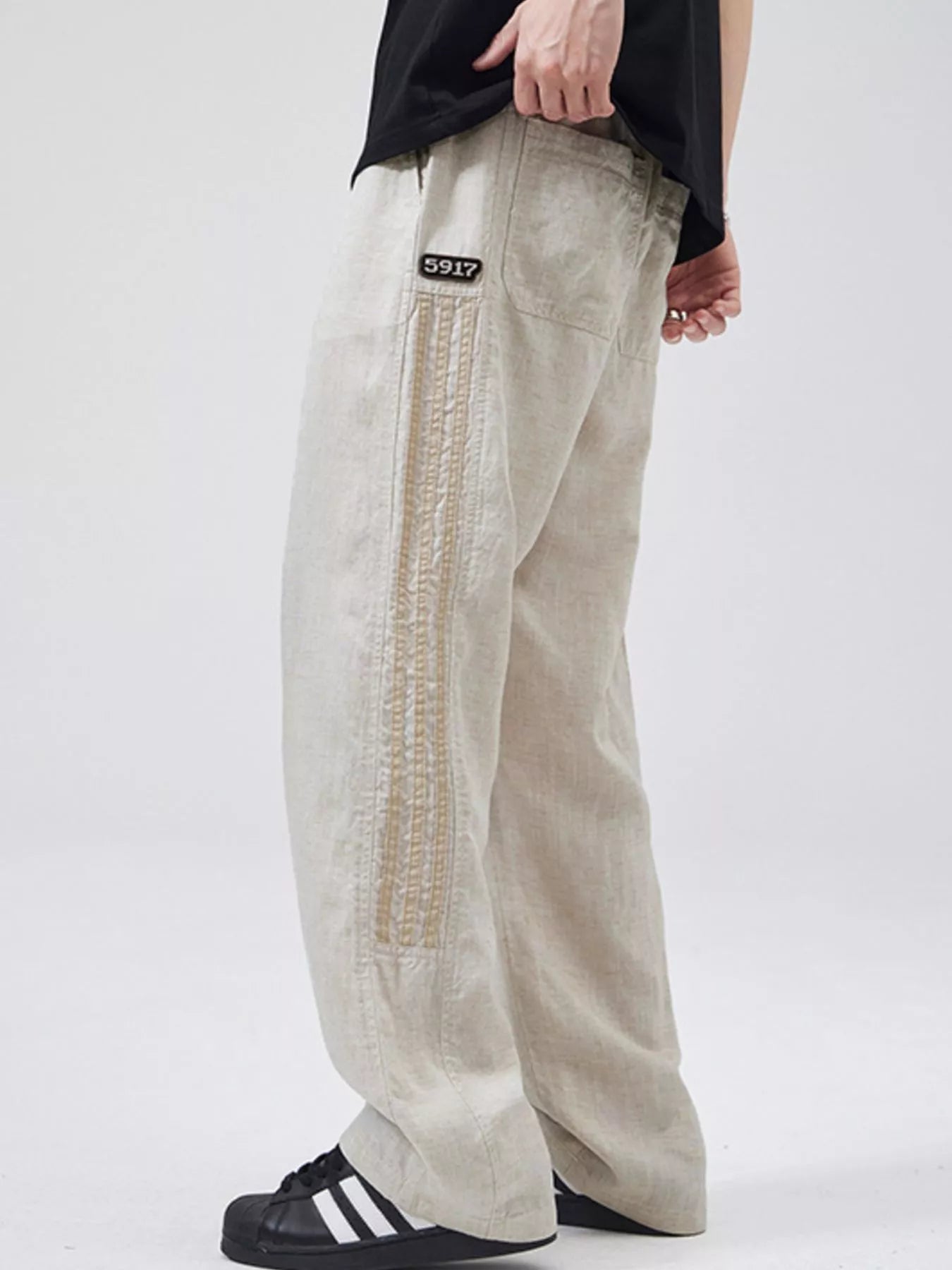 Men's Full Size Casual Loose-Fit Drawstring Pants Plus Size