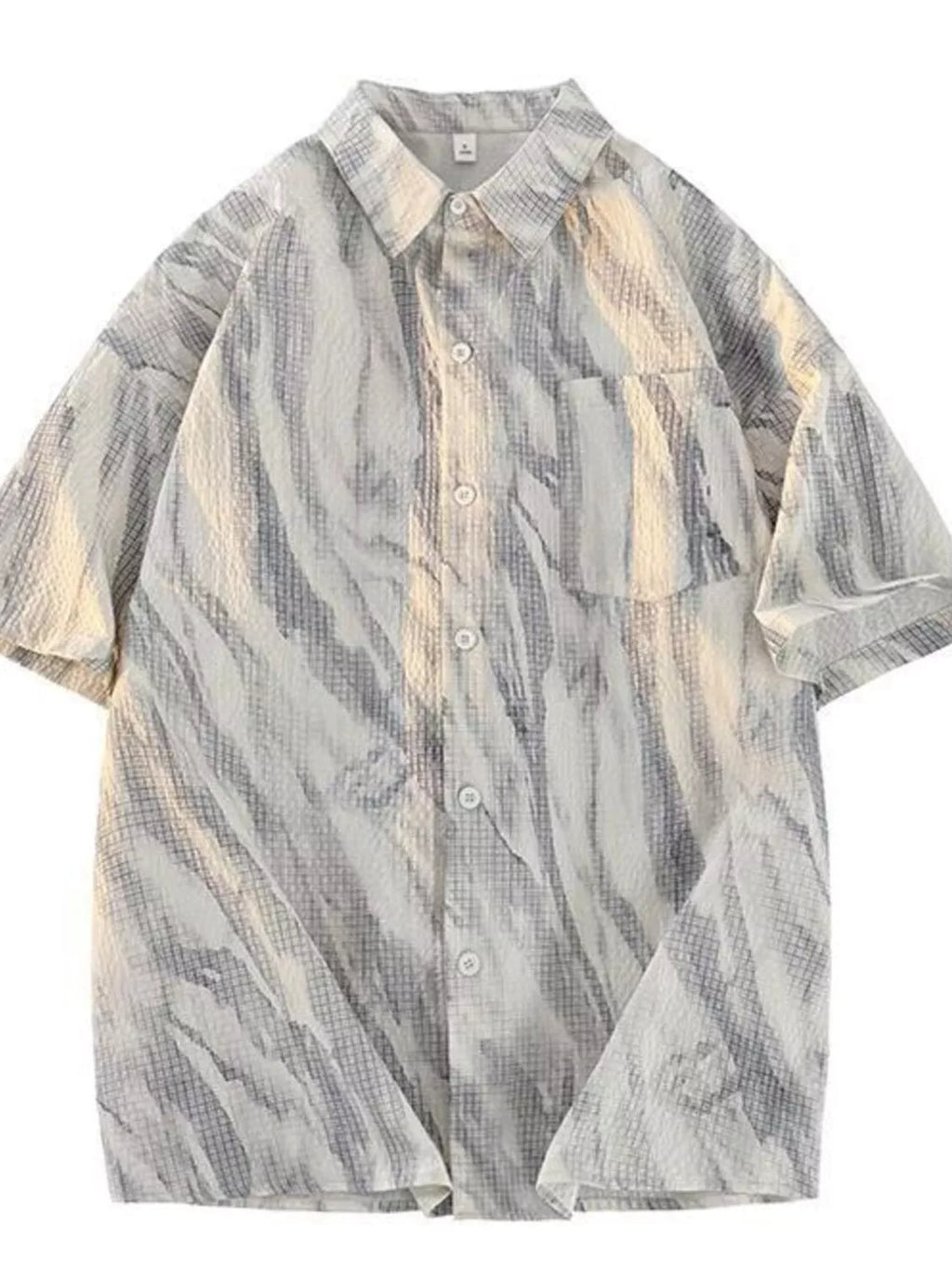 Men's Plus Size Button Up Short Sleeve Shirt