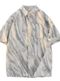 Men's Plus Size Button Up Short Sleeve Shirt