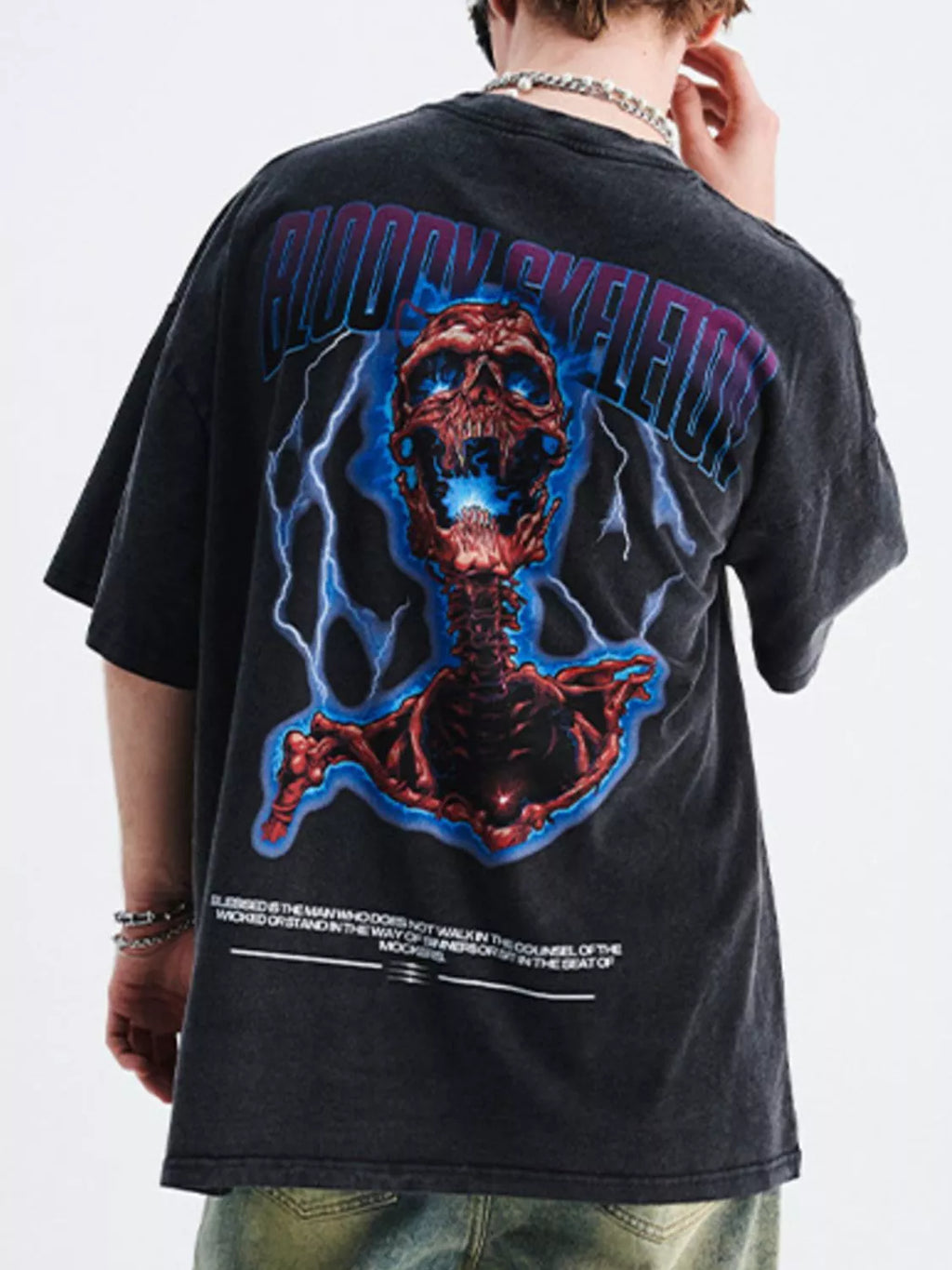 Men's Graphic Round Neck Short Sleeve T-Shirt
