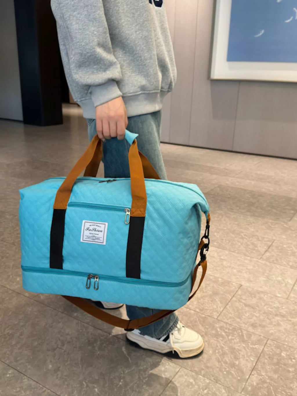 Quilted Travel Duffel Bag
