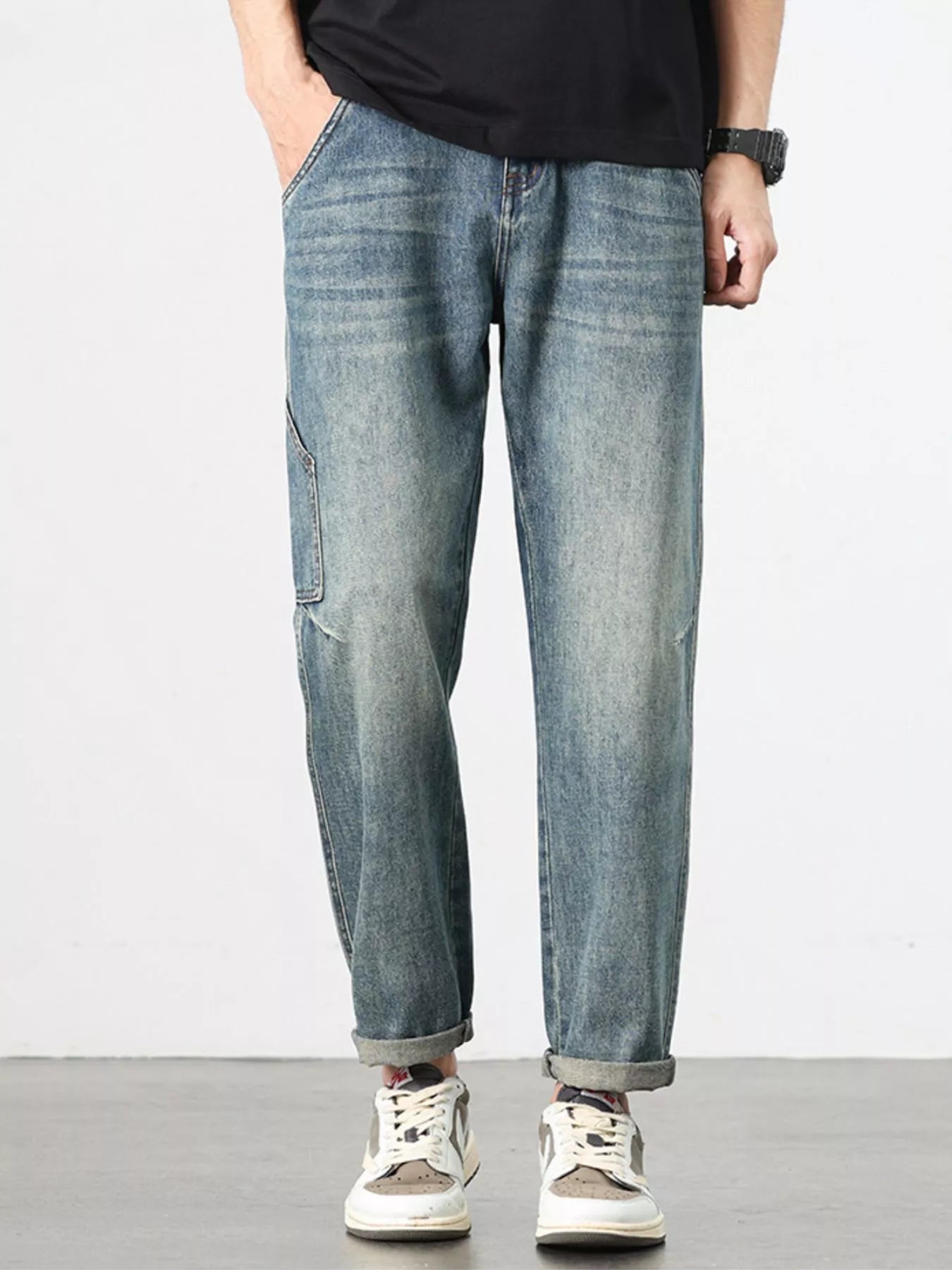 Men's Vintage Wash Relaxed Fit Jeans