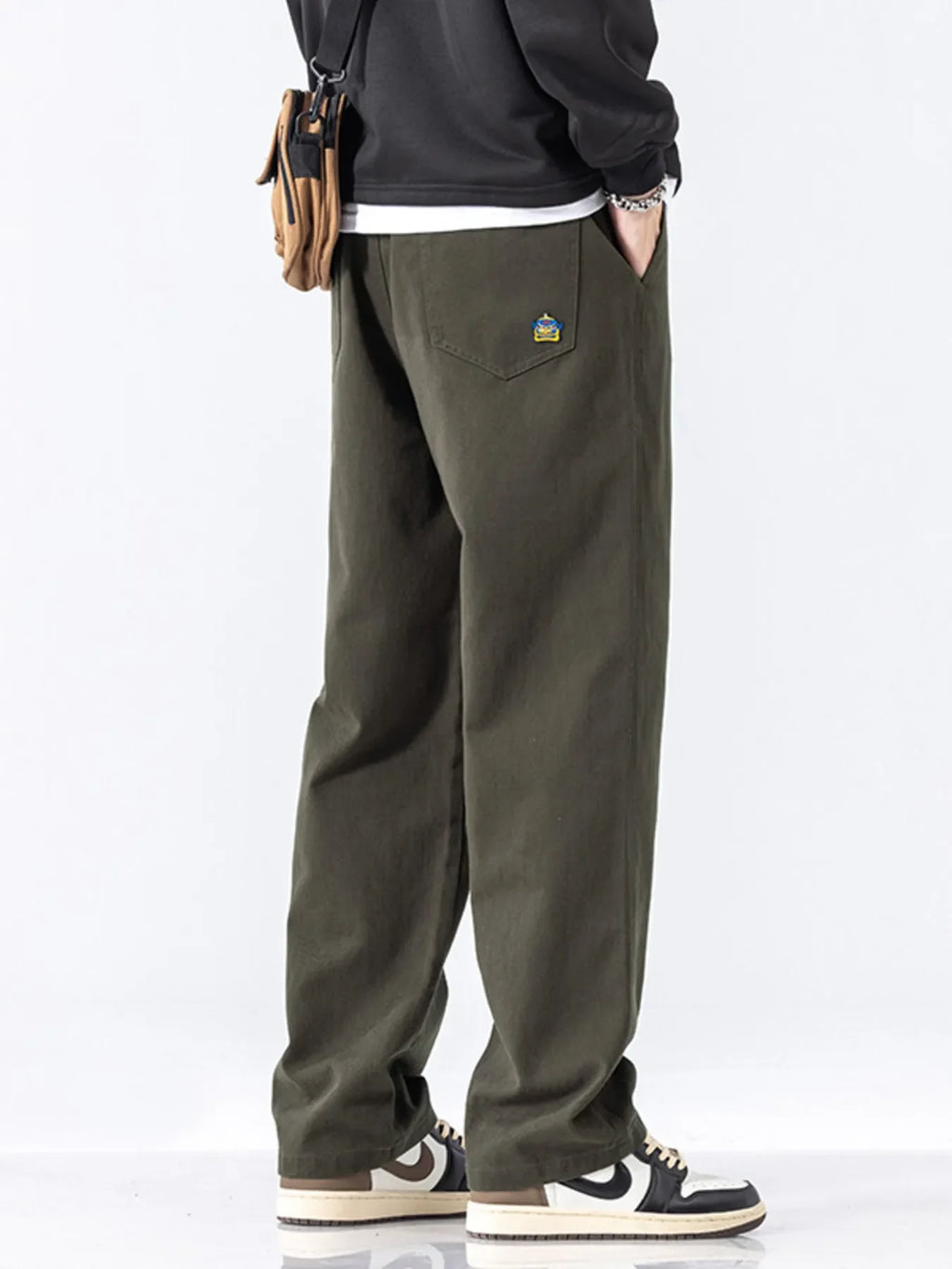 Men's Full Size Casual Loose-Fit Drawstring Pants Plus Size
