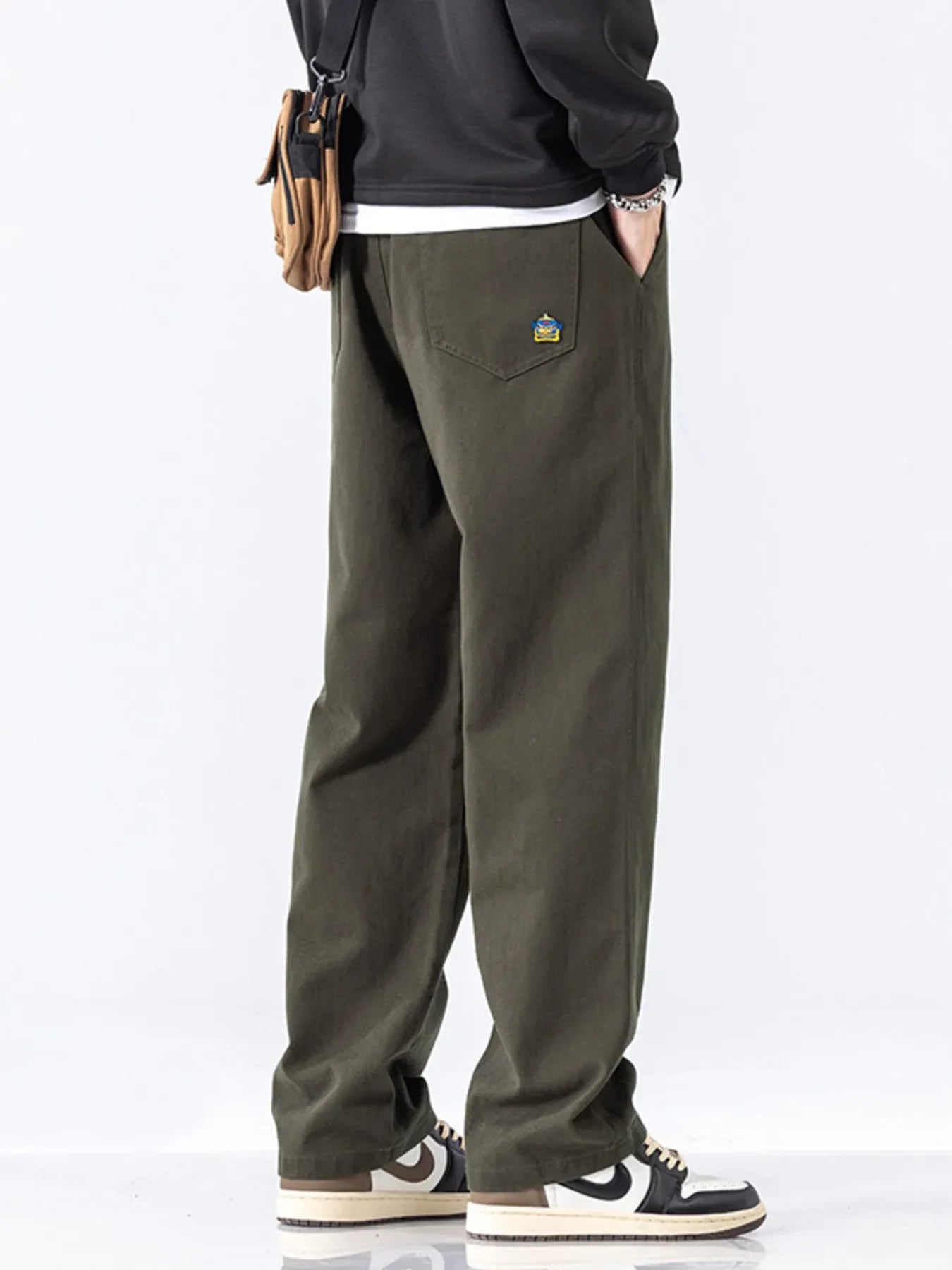 Men's Full Size Casual Loose-Fit Drawstring Pants Plus Size