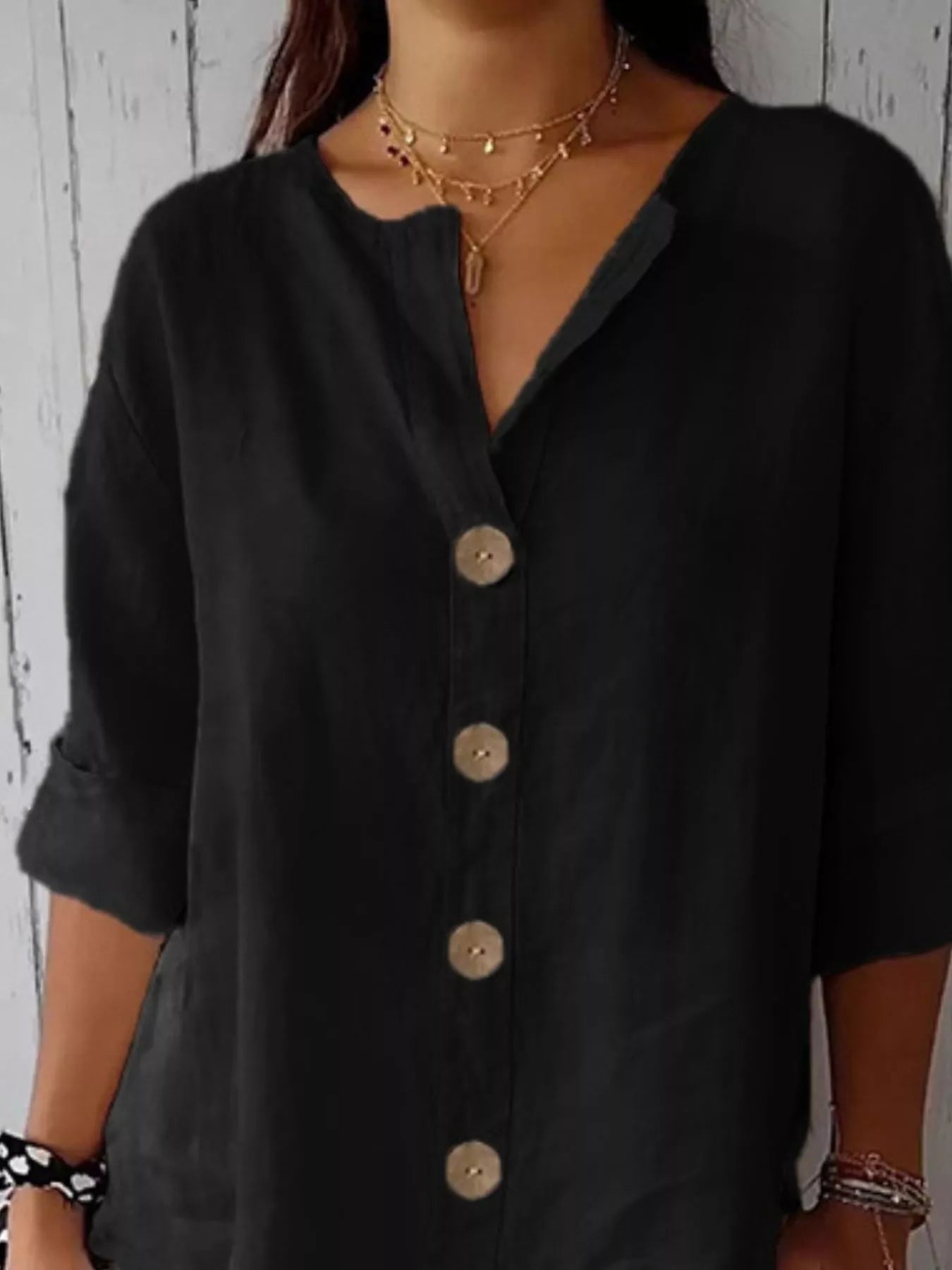 Casual Loose Button-Down Shirt