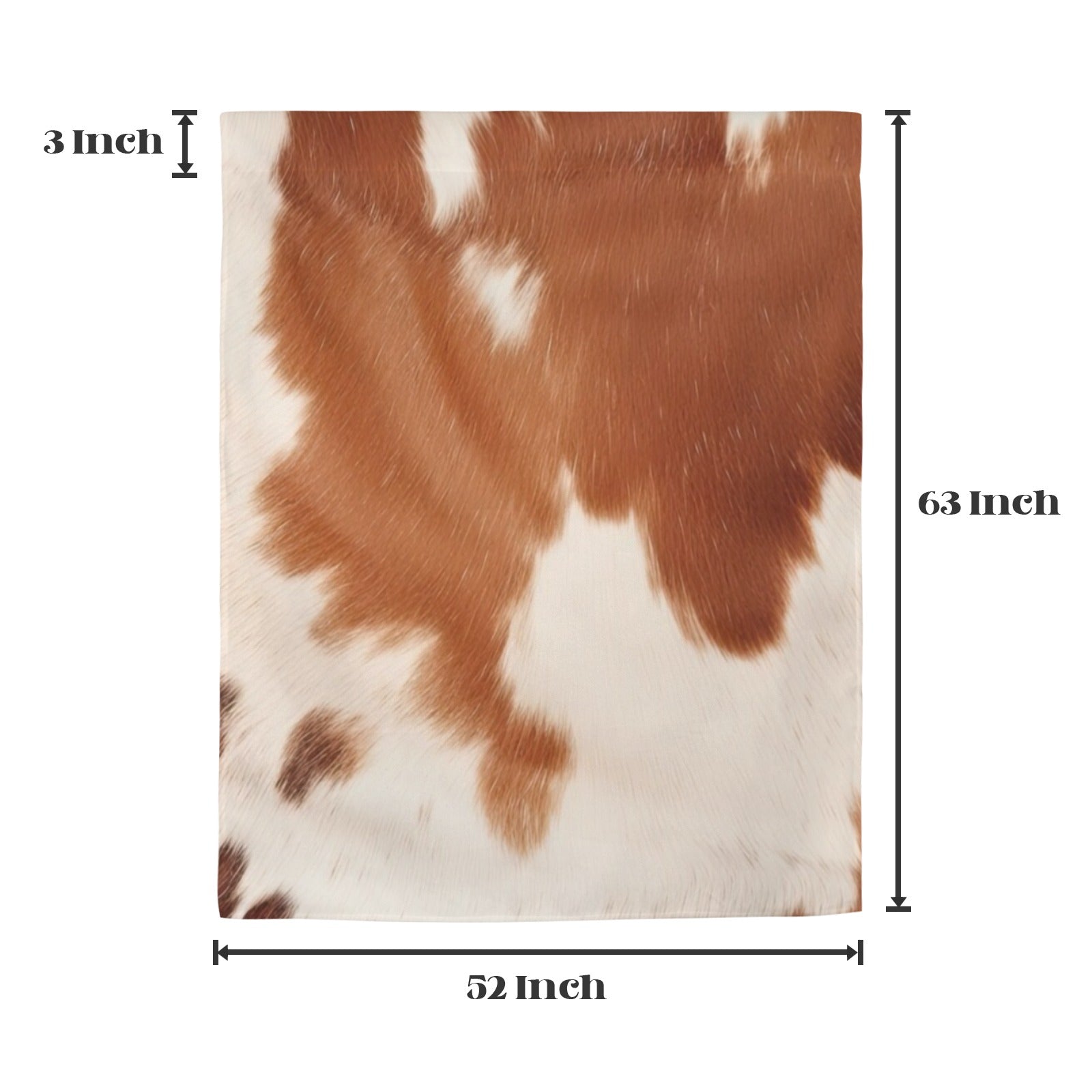 Baha Ranch Cow Hide Print Curtains 52" x 63" Made in America