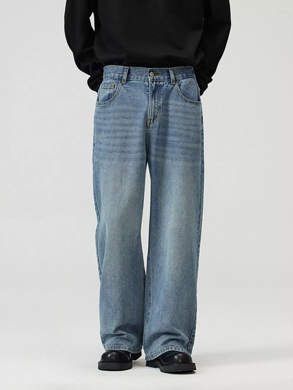 Men's Full Size Wide-Leg Jeans Plus Size