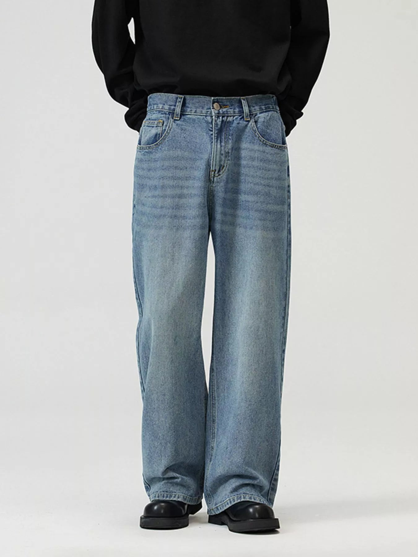 Men's Full Size Wide-Leg Jeans Plus Size