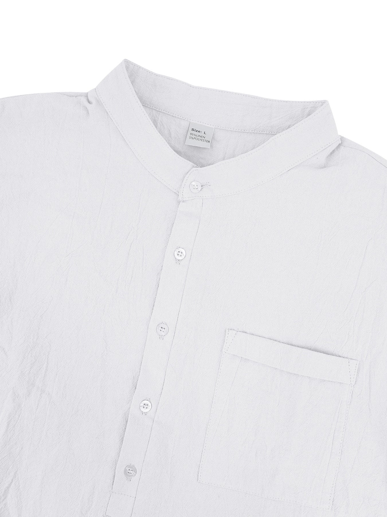 Men's Full Size Button Detail Long Sleeve Shirt Plus Size