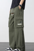 Men's Plus Size Loose Fit Cargo Pants with Drawstring