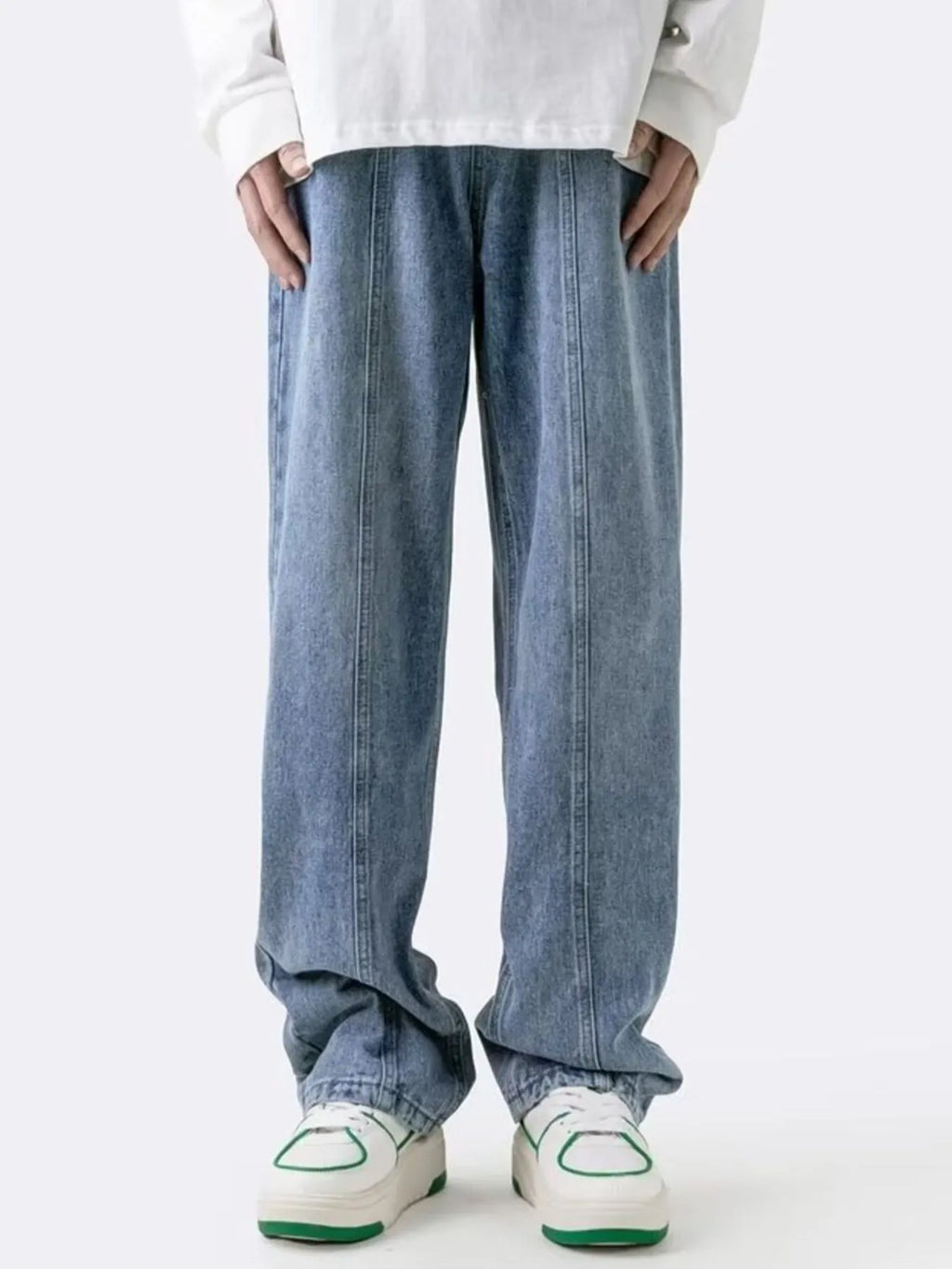 Men's Plus Size Wide Leg Relaxed Fit Jeans