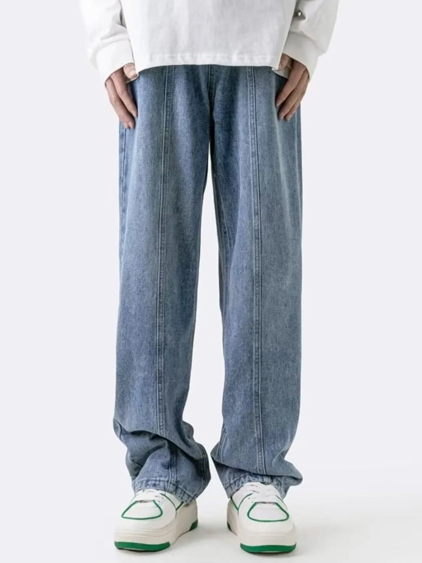 Men's Plus Size Wide Leg Relaxed Fit Jeans