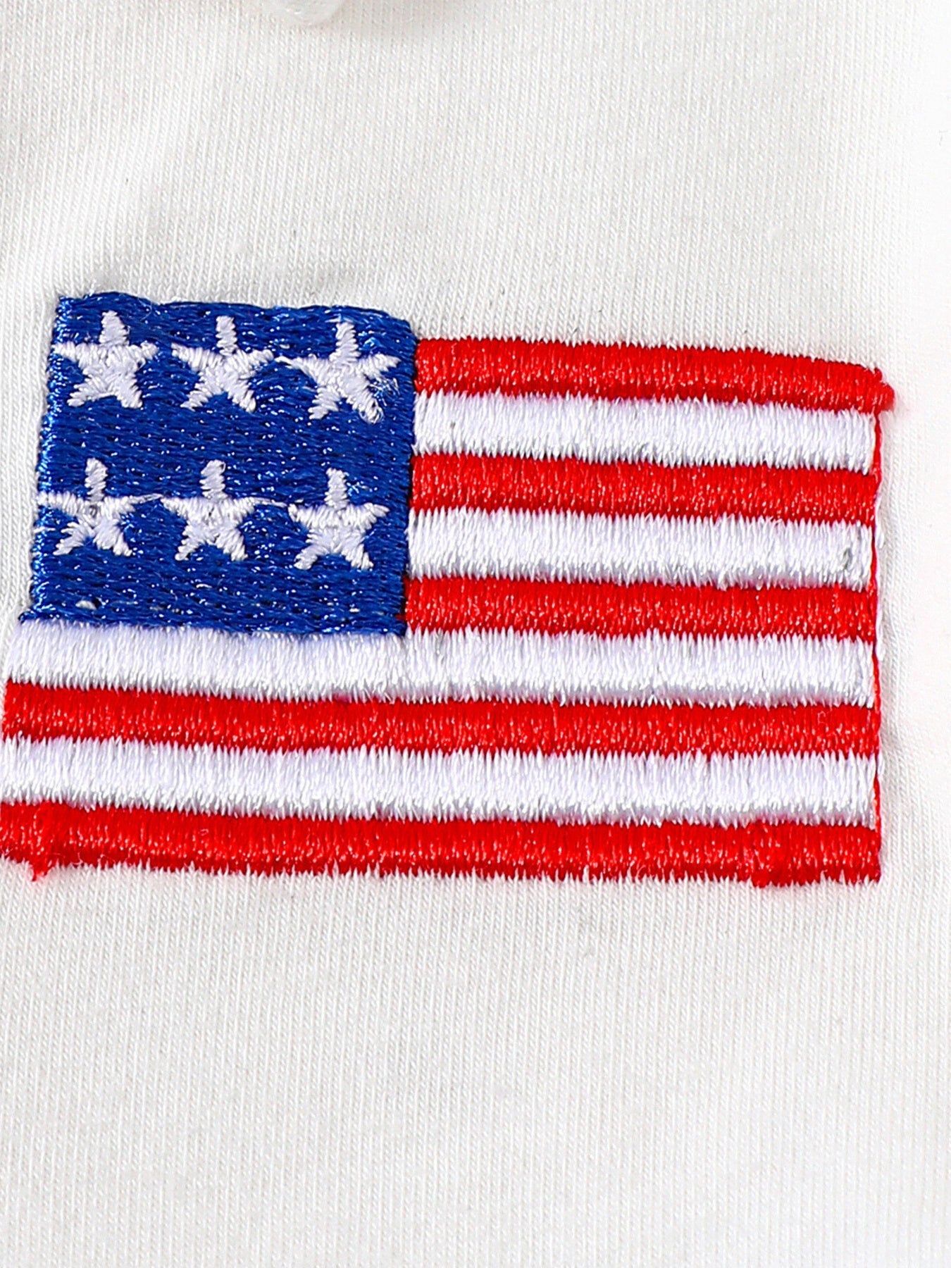 Children's Patriotic American Flag Embroidered Outfit Set