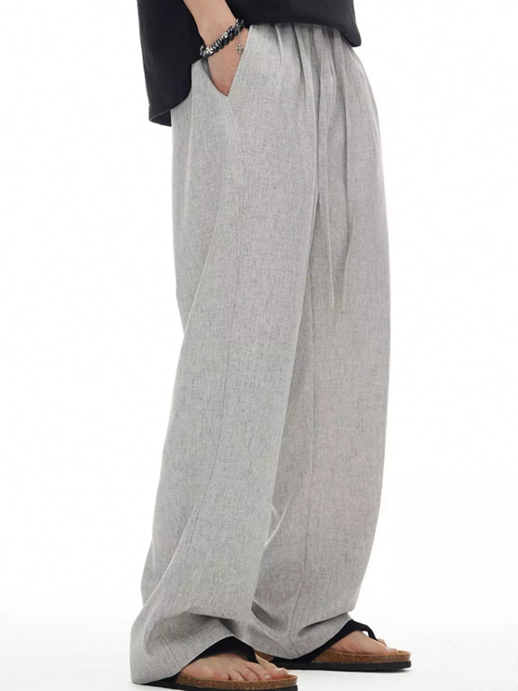 Men's Plus Size Wide Leg Pants