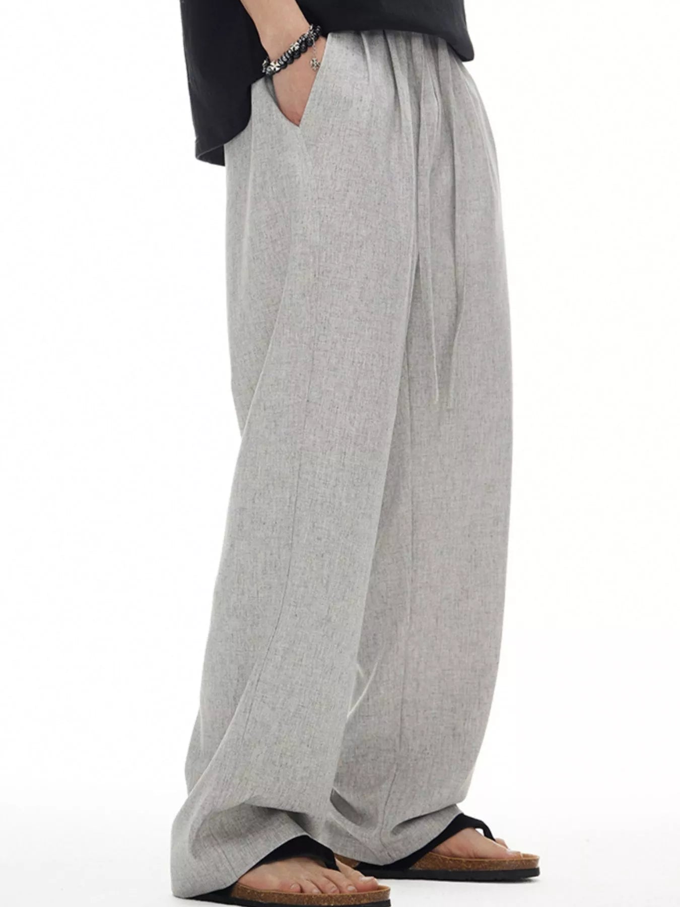 Men's Plus Size Wide Leg Pants