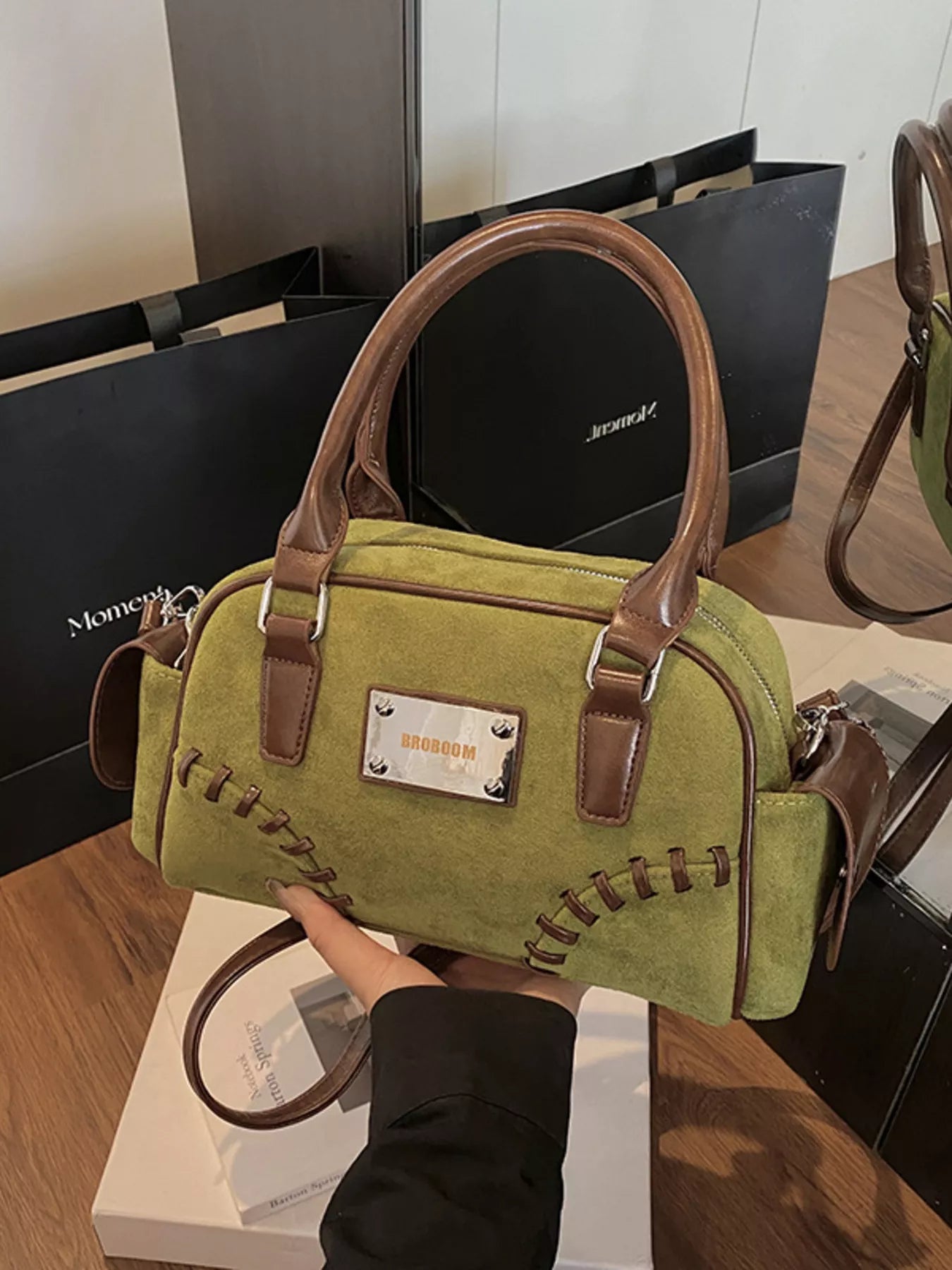 Vintage Top Handle Crossbody Bag
