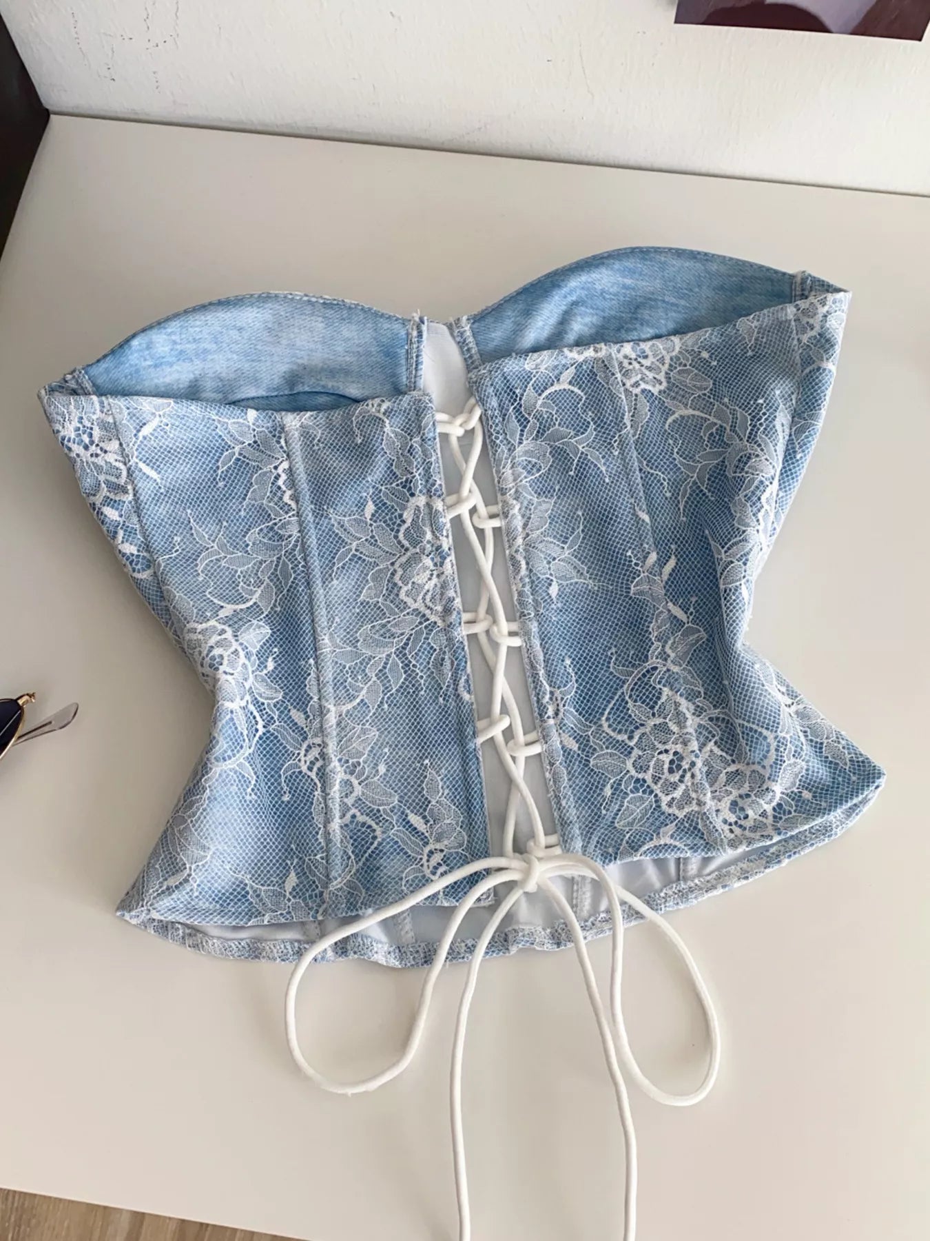Lace Trimmed Tube Top