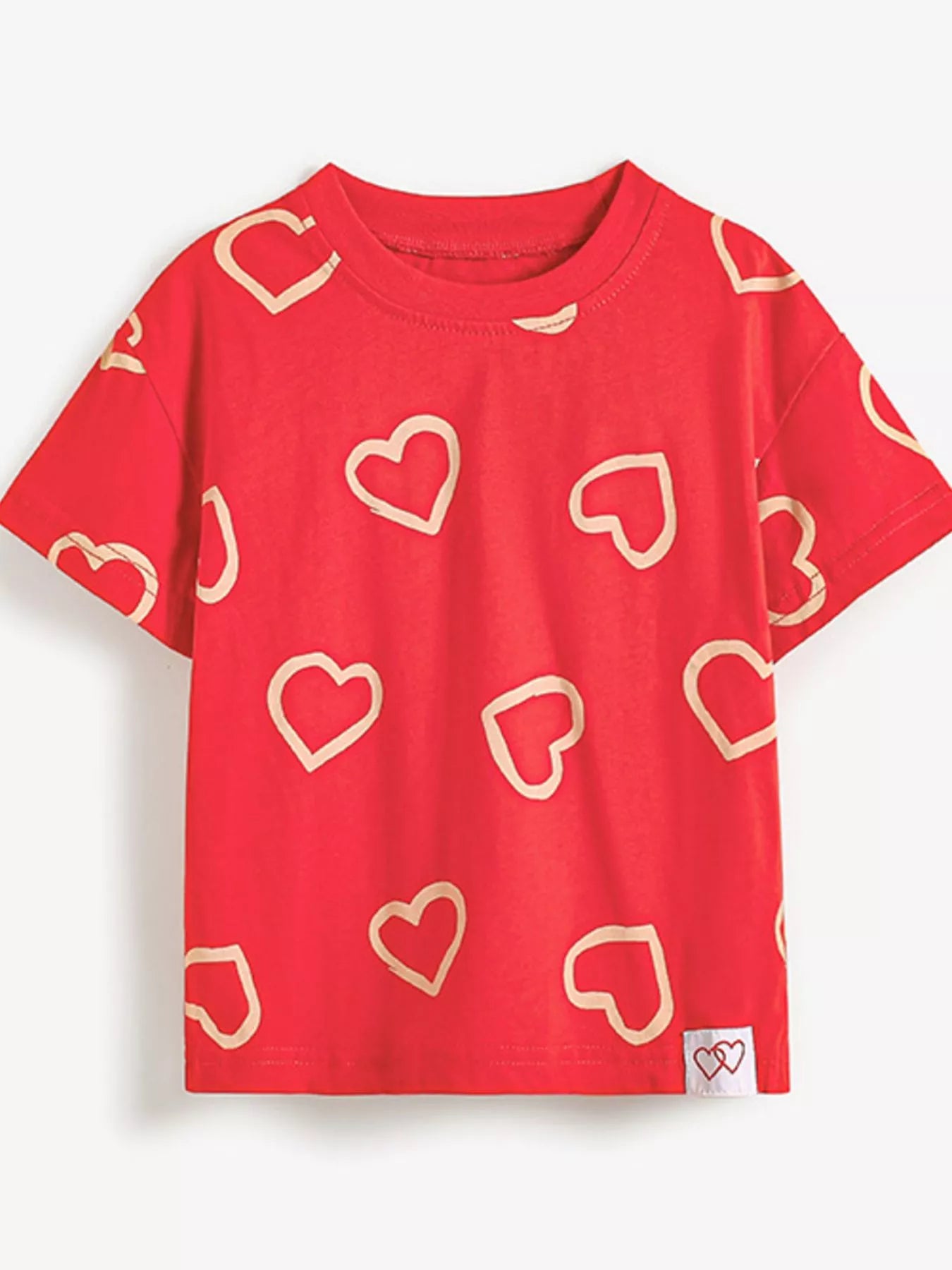 Children's Heart Print Cotton T-Shirt
