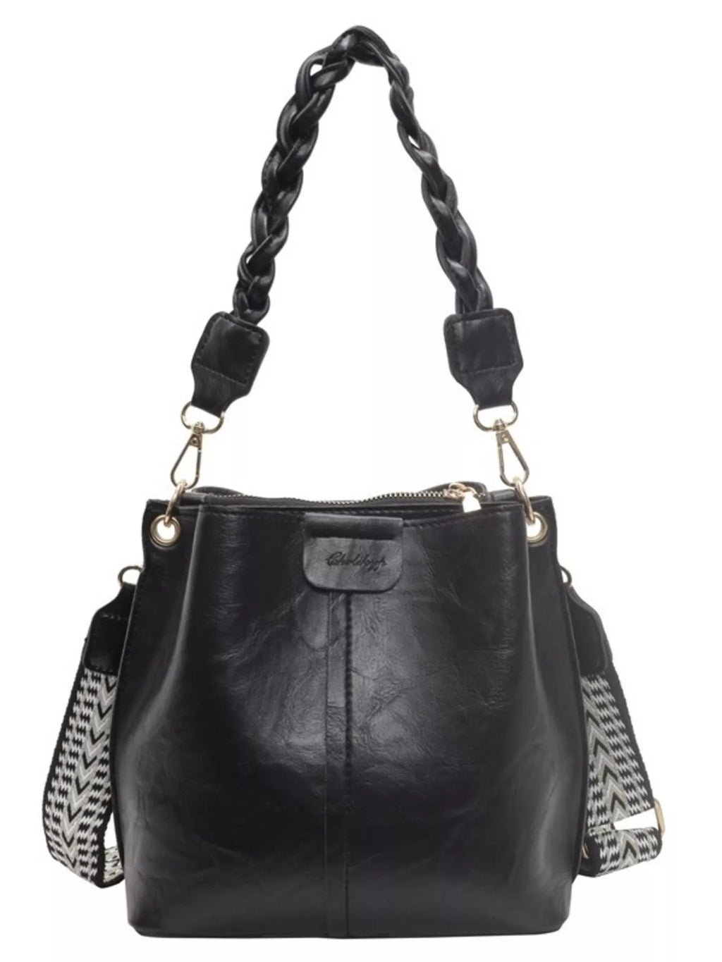 Braided Handle Crossbody Bag