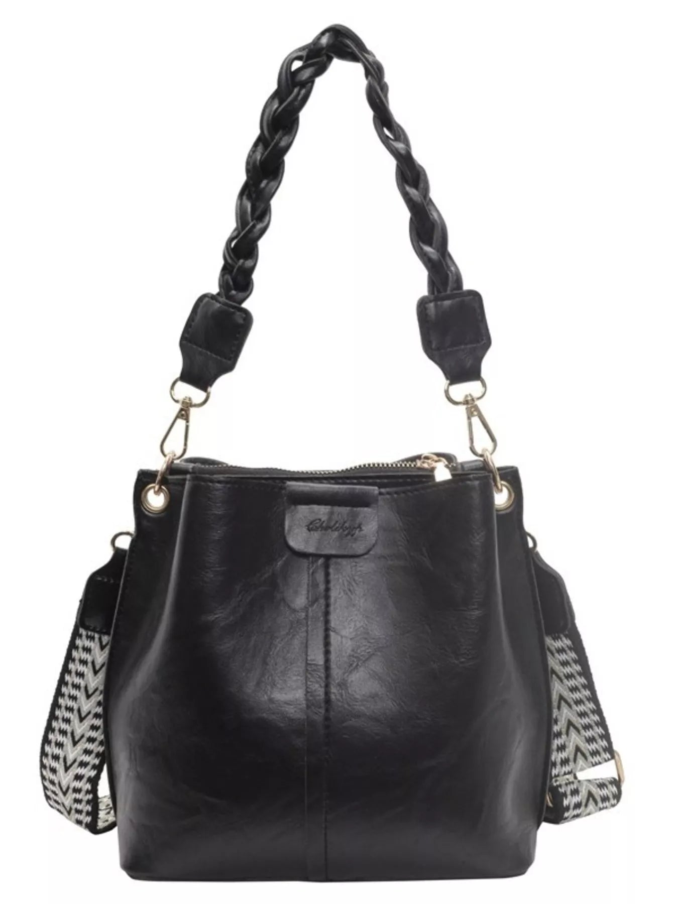 Braided Handle Crossbody Bag