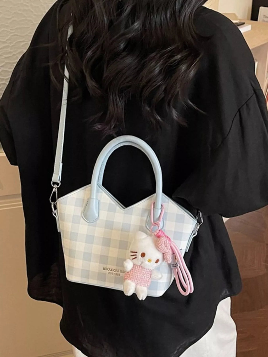 Plaid Pattern Crossbody Bag