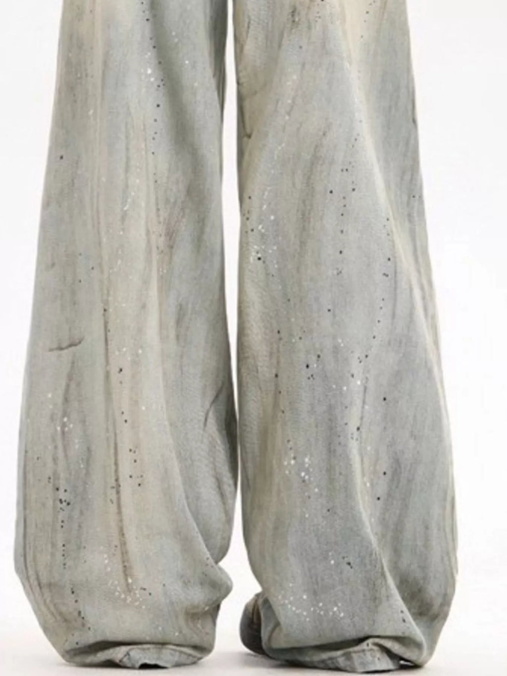 Men's Full Size Vintage Wash Wide Leg Jeans Plus Size