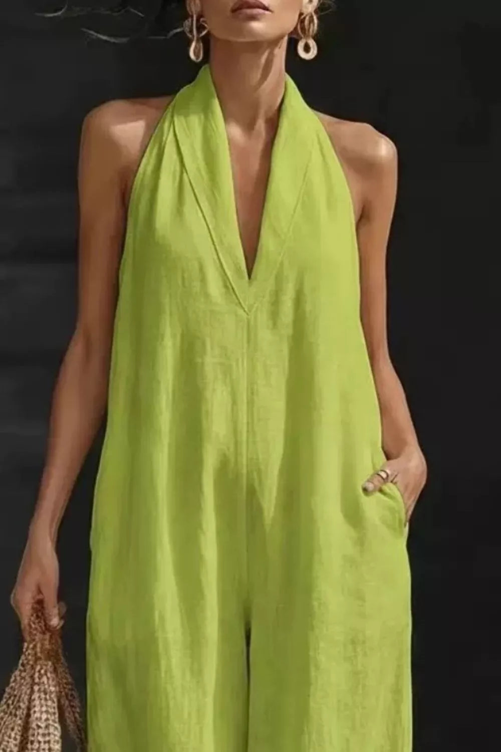 Sleeveless Wide Leg Jumpsuit