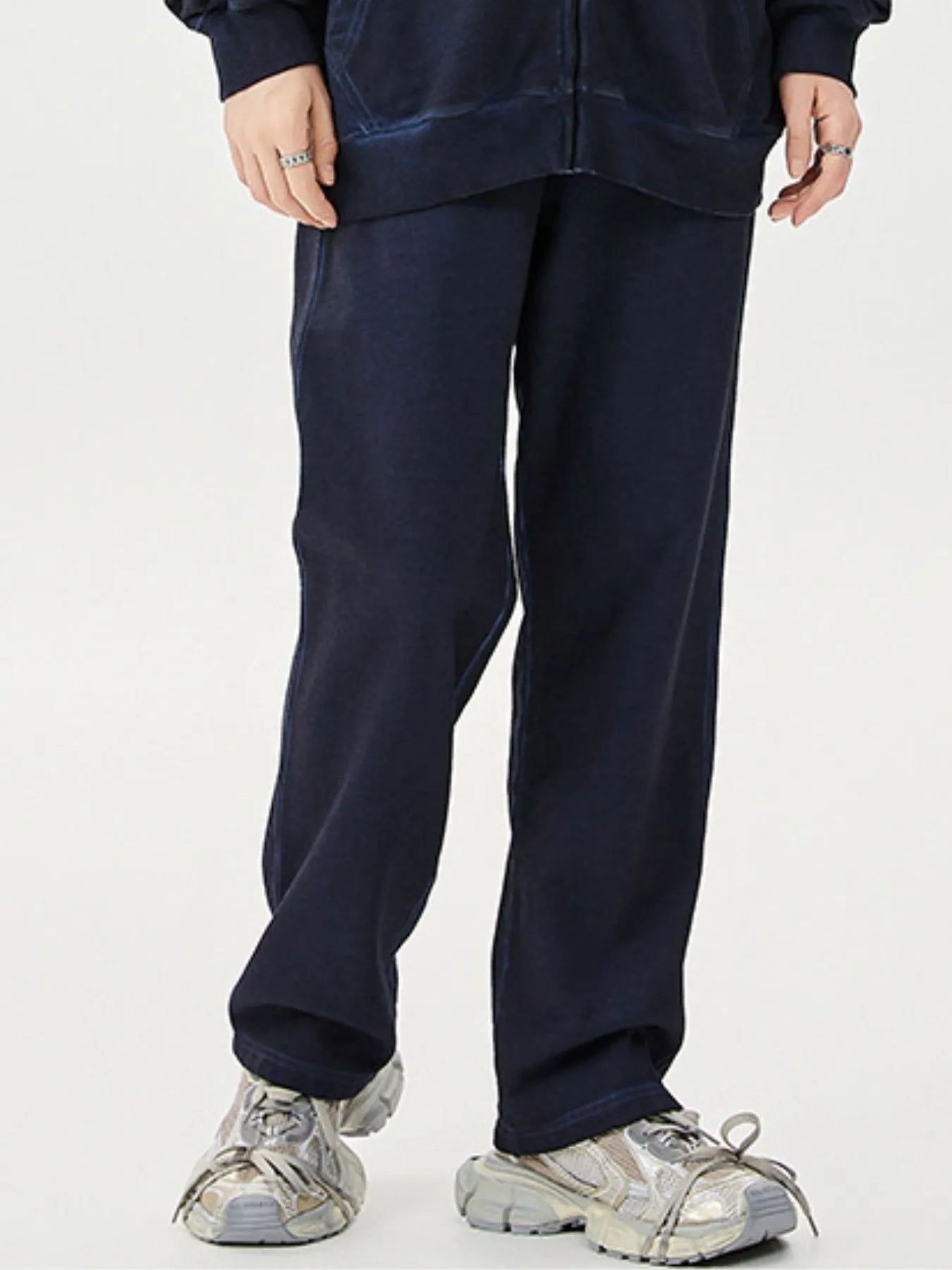 Men's Drawstring Washed Straight Sweatpants