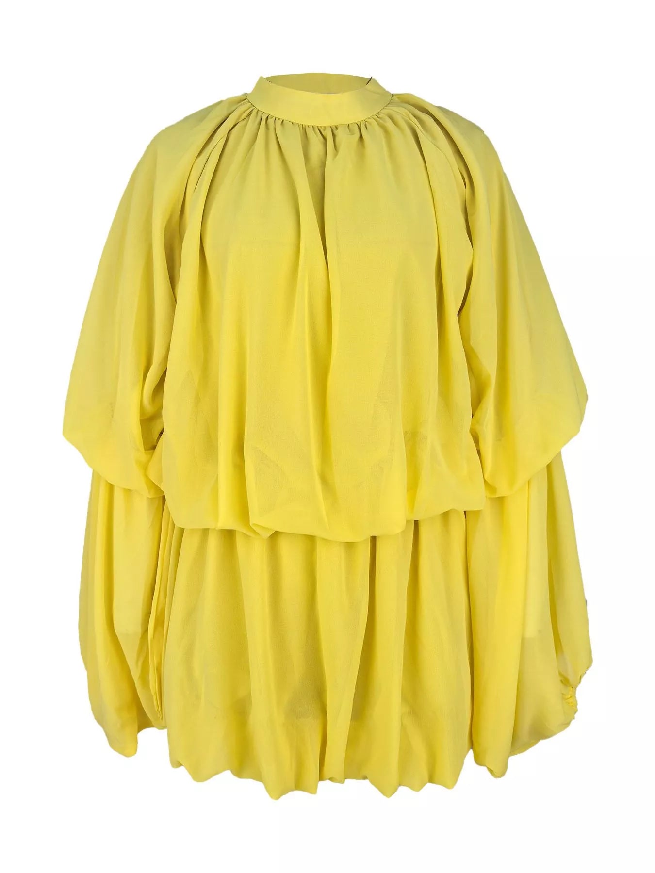 Pleated Long Sleeve Top and Skirt Set