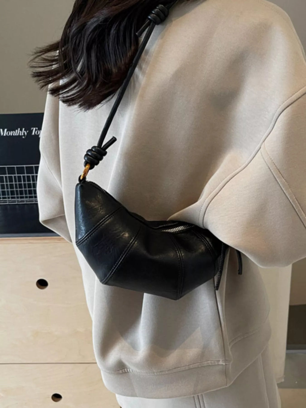 Croissant Shape Crossbody Bag