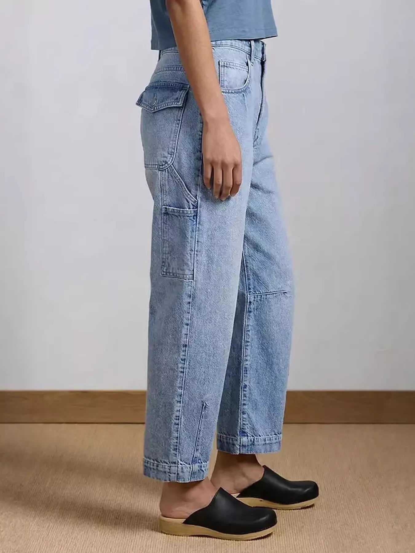 Washed Wide Leg Jeans